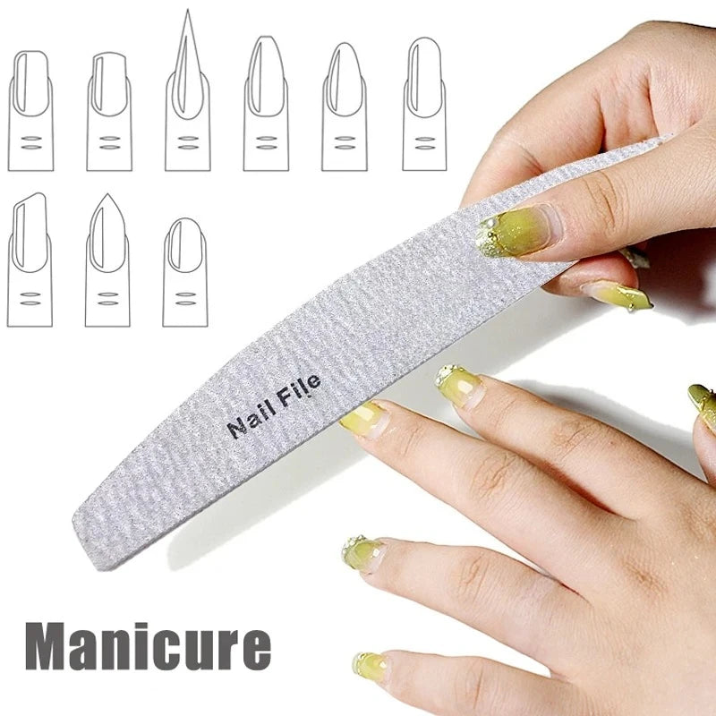 Lot Nail File Mix 80 100 150 180 240 Grit Professional Sandpaper Qme