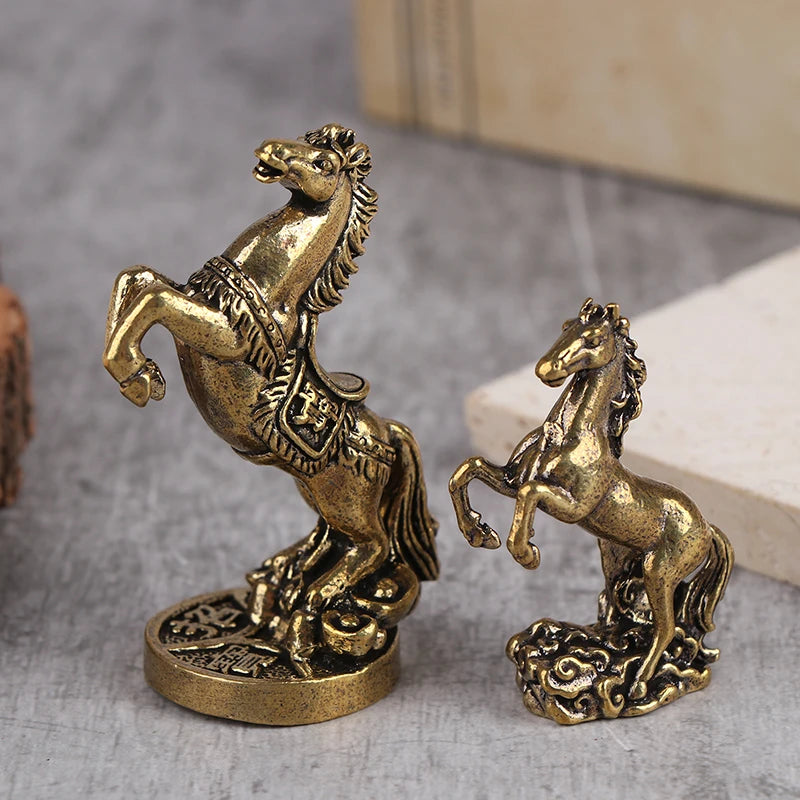 Bronze Horse Desktop Decoration Living Room Tea Table Sculpture Qme