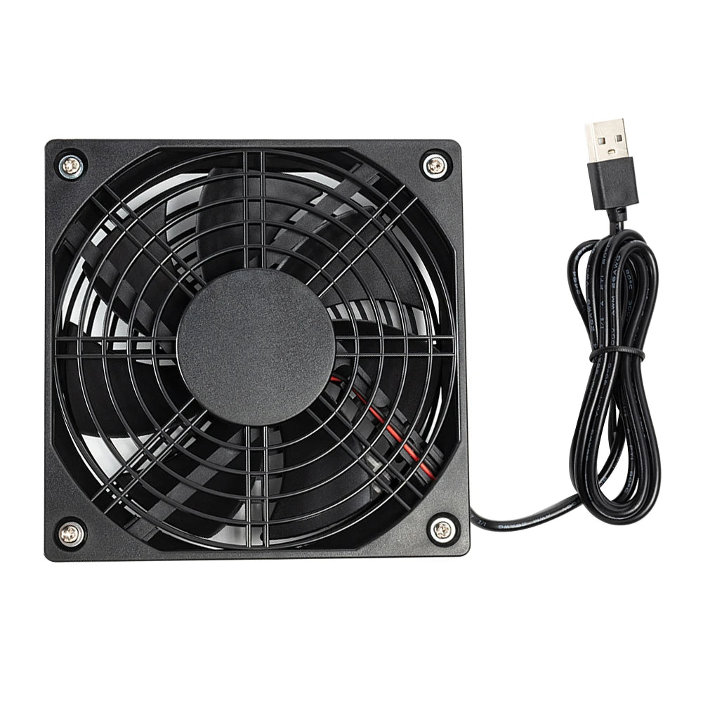 Mute Radiator Cooler Computer Case Chassis Cooling Router Set-top Box 5V USB Fan for Office Caring Computer Supplies Qme