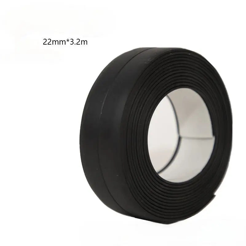 A Roll Of Three Meters Two Pvc Waterproof And Anti-Mildew Seam Adhesive, Suitable For Kitchen, Bathroom, Toilet, Corner Gap Qme 1PC black 1