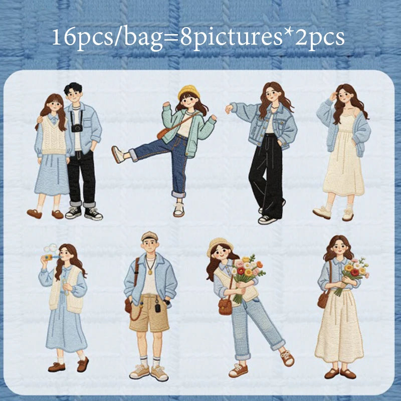 Vintage Fashion Girl Sticker Pack, BFF Theme Journal & Guka Decor Material, Must-Have for Stationery Lovers Qme C