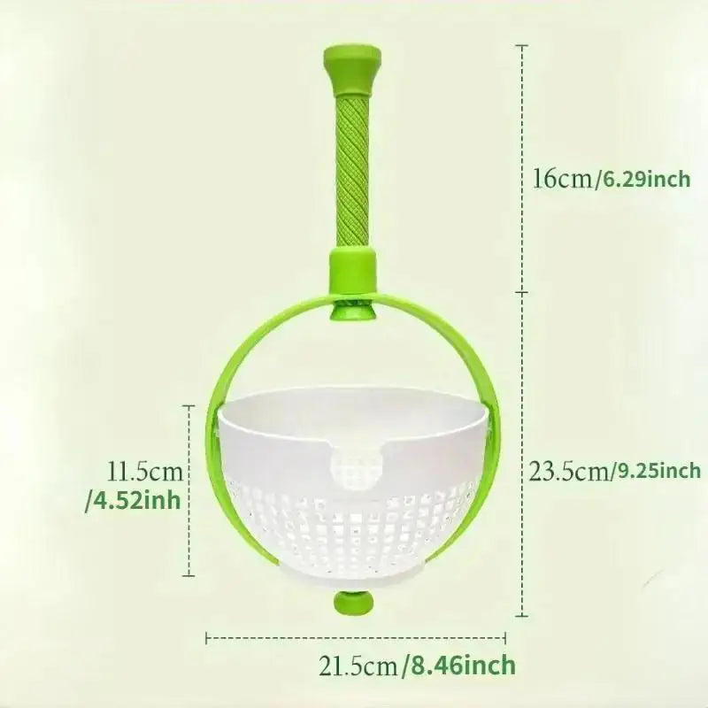 Rotating Drainage Basket Vegetable And Fruit Cleaning Basket Dehydration And Water Throwing Household Rotating Drainage Basket Qme A