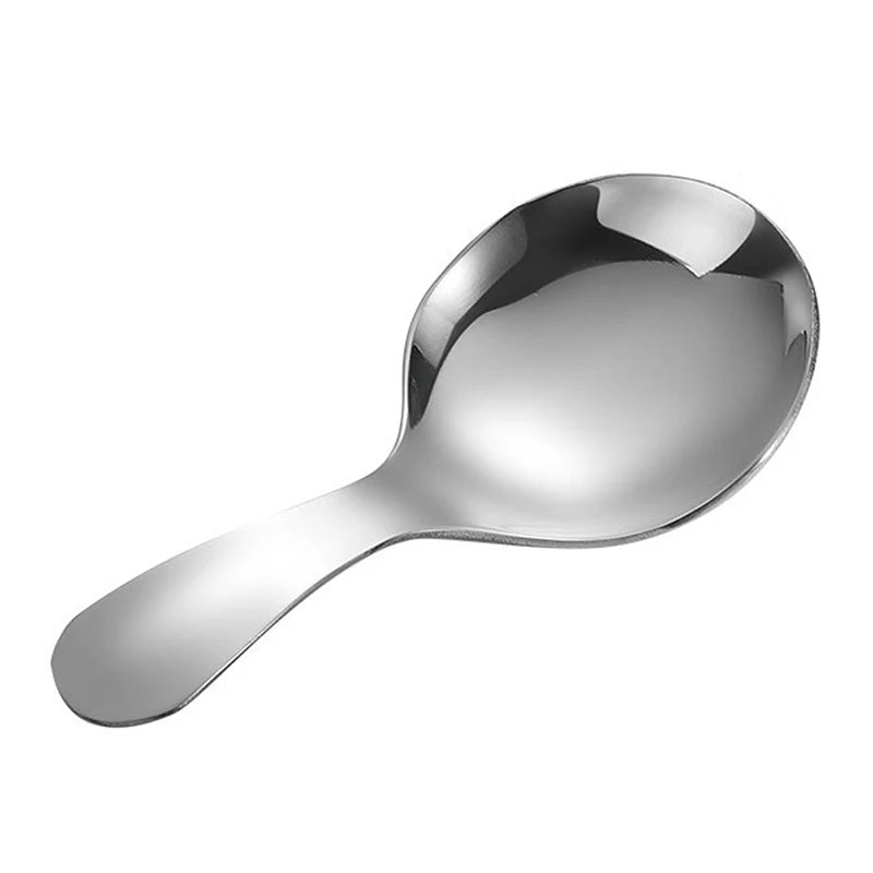 Cute Stainless Steel Spoon Short Handle Gold Ice Cream Tea Coffee Qme A1 Silver