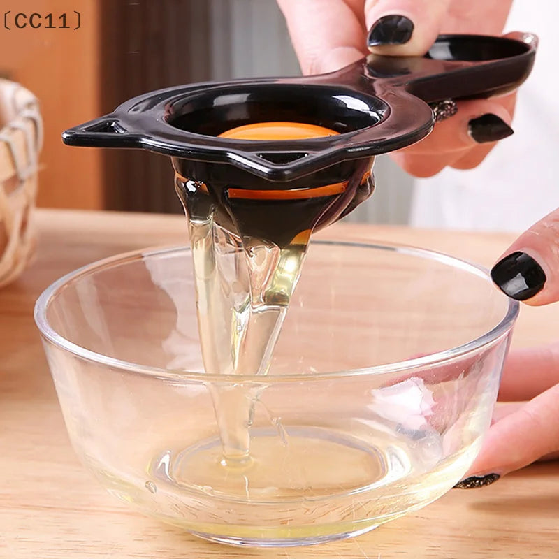 CC11Cute Cartoon Cat Egg Separator Measuring Cup Easy Yolk White Qme