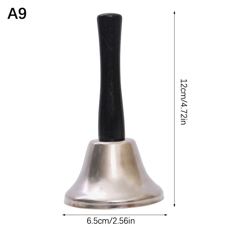 Vintage Metal Service Bell Counter Desk Bell For Restaurant, Hotel, Game Show, Coffee Shop Multifunctional Portable Hand Bell Qme A9
