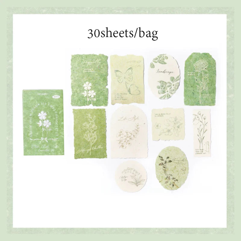 30 Sheets Sticker Pack Embossed Matchbox Style Scrapbooking Stickers for DIY Planner Journal Notebook Phone Case Decoration Qme 1