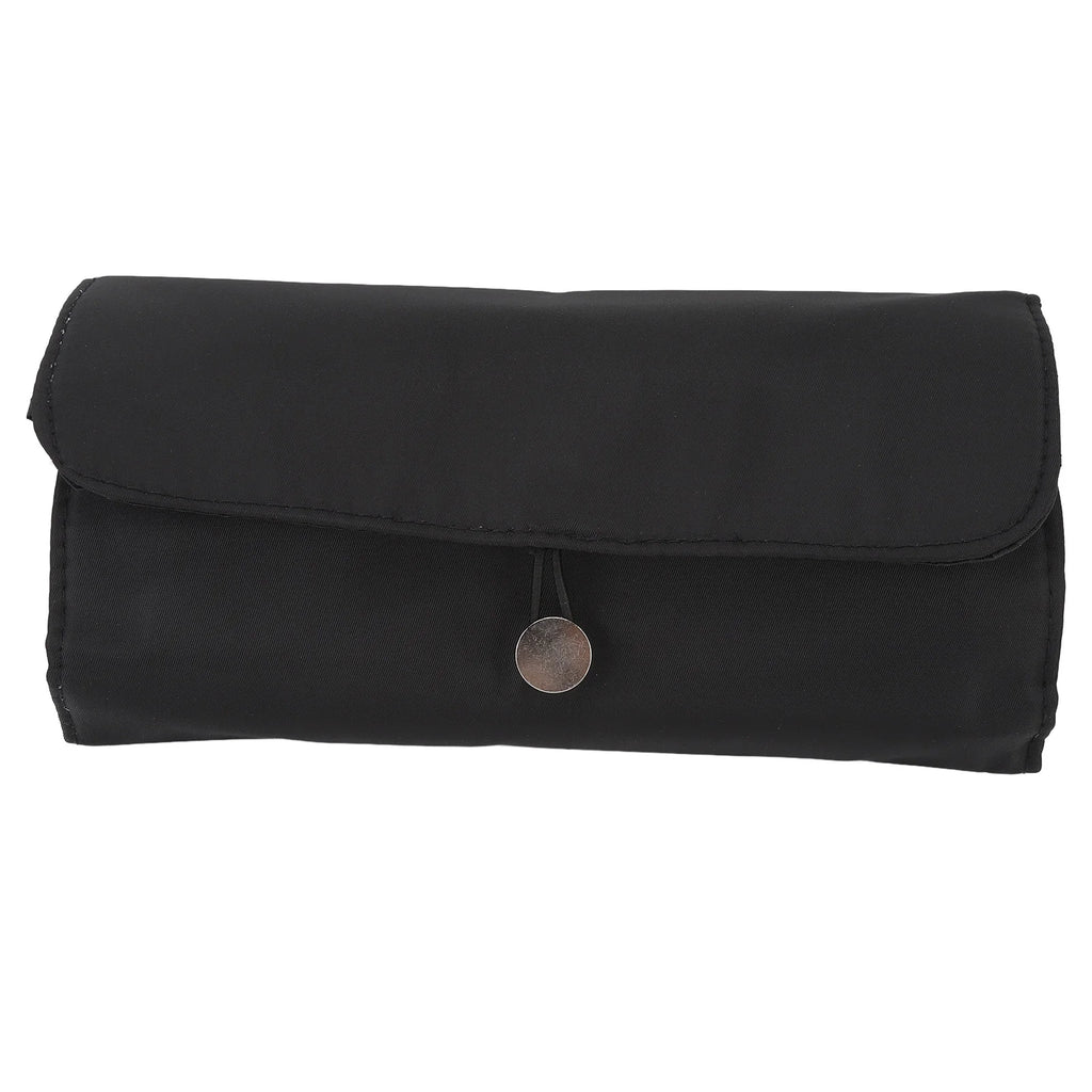 Makeup Brush Travel Case Makeup Brush Travel Case 12 Slots Multifunctional Waterproof Foldable Travel Cosmetic Brush Case Black Qme