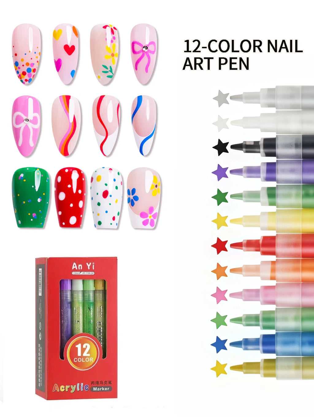Nail Art Pen Painting Polish Tool Used DIY Beauty Nails Qme