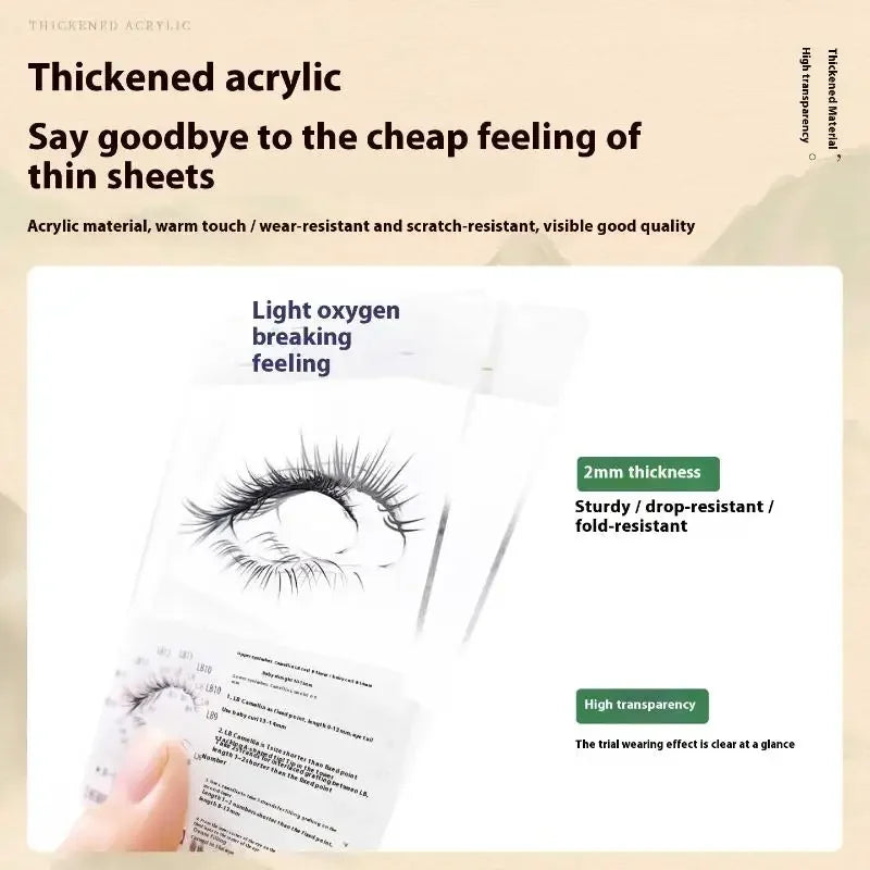 False Lash Trial Card Professional Try-on Effect Lashes Display Board Qme