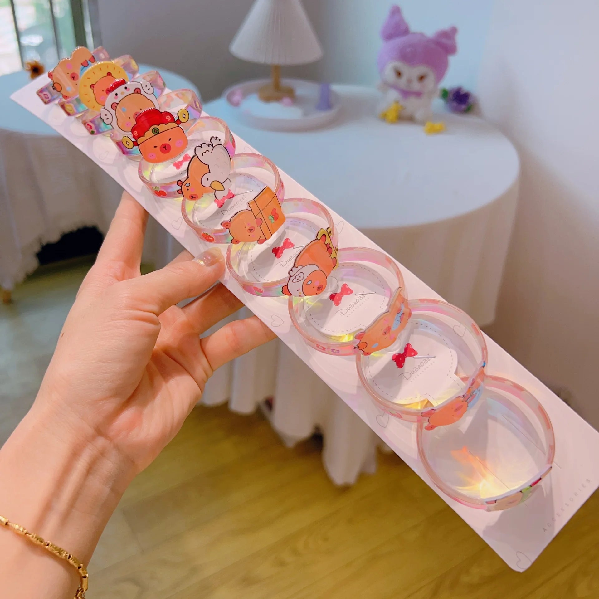 Hello Kitty Kuromi Star Dye Bracelet Student Cartoon Jewelry Cute Qme 11