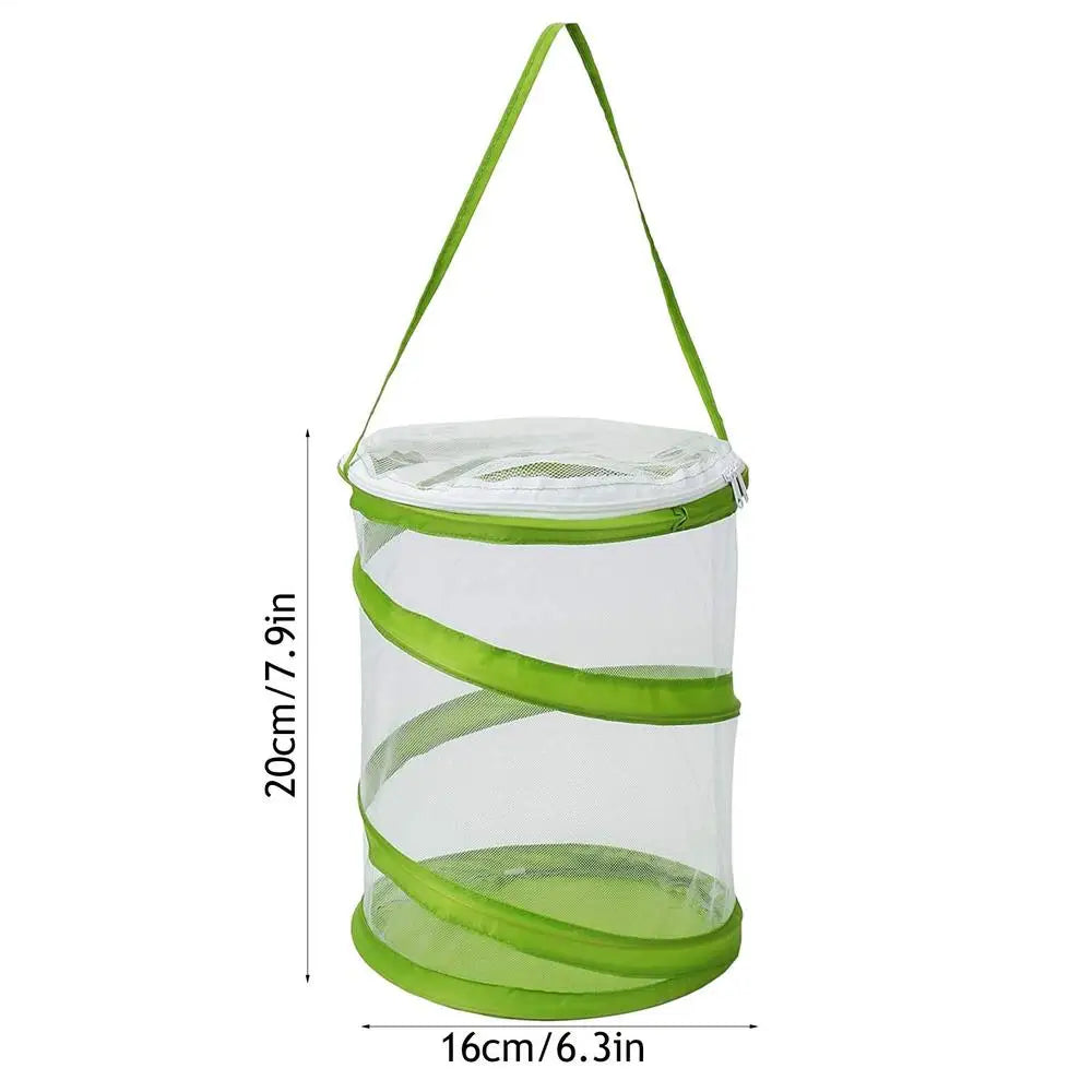 Butterfly Enclosure Mini Mesh Cage errarium Pop-up Caterpillar Habitat See Through Easier Butterfly Enclosures for Indoors Qme as shown