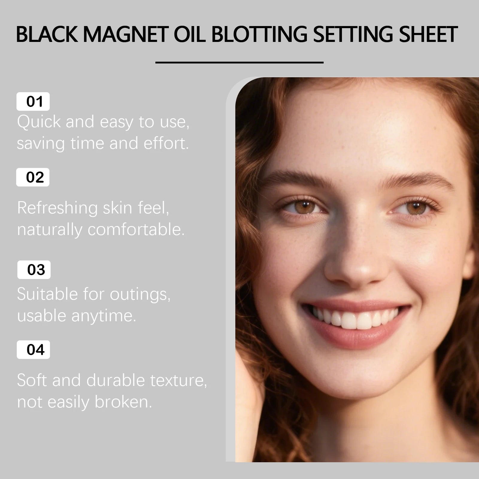 Facial Oil Blotting Paper With Mirror Oil Absorbing Refreshes Skin Makeup Protection Portable for Face Shine Control Daily Use Qme