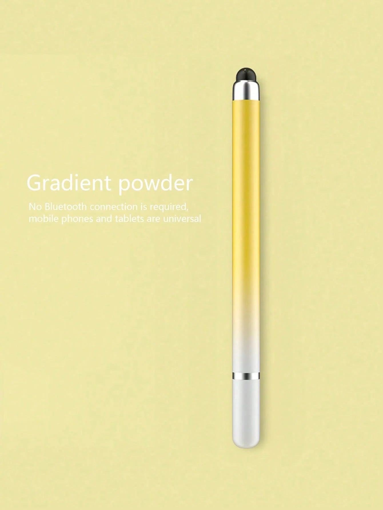 1 Macaron Gradient Dual-tip Touch Stylus High-precision Pen Mobile Qme YELLOW