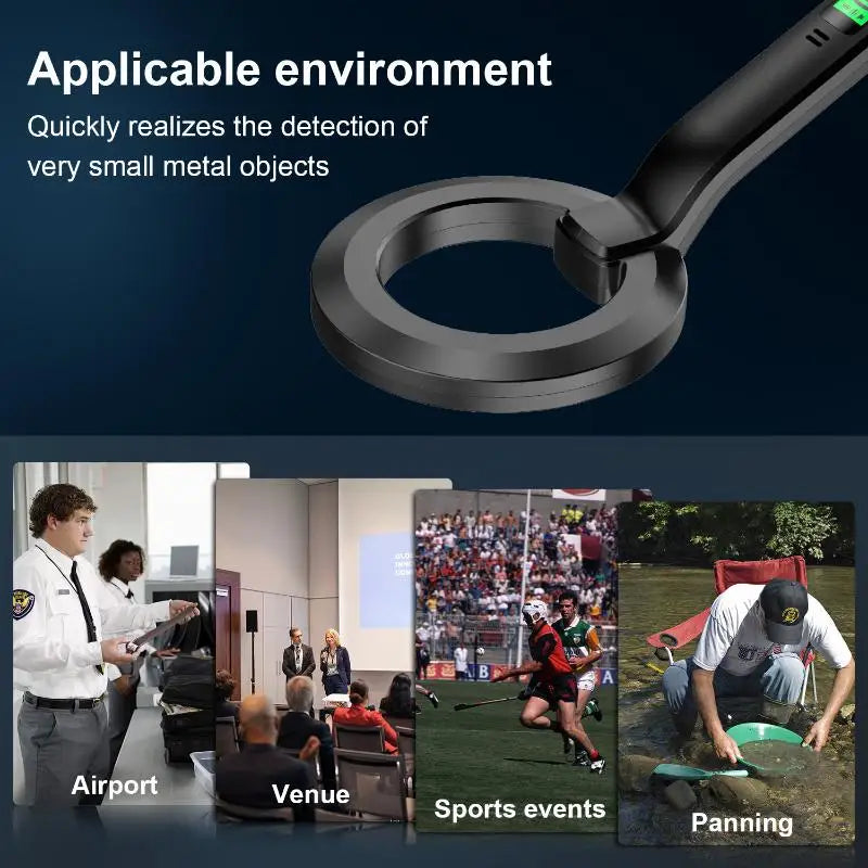 Handheld Metal Detector Sensitivity Durability Rapid Alert Hotel Qme