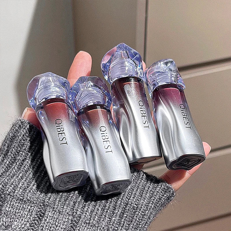 QIBEST Matte Velvet Liquid Lipstick Natural Long-Lasting Highly Pigmented Lip Mud Portable Finish Universal Lip Gloss Makeup Qme