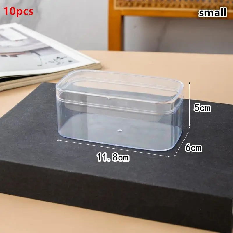 Snack Cookie Storage Boxes Tiramisu Packing Transparent PP Bakery Qme Ellipse Small