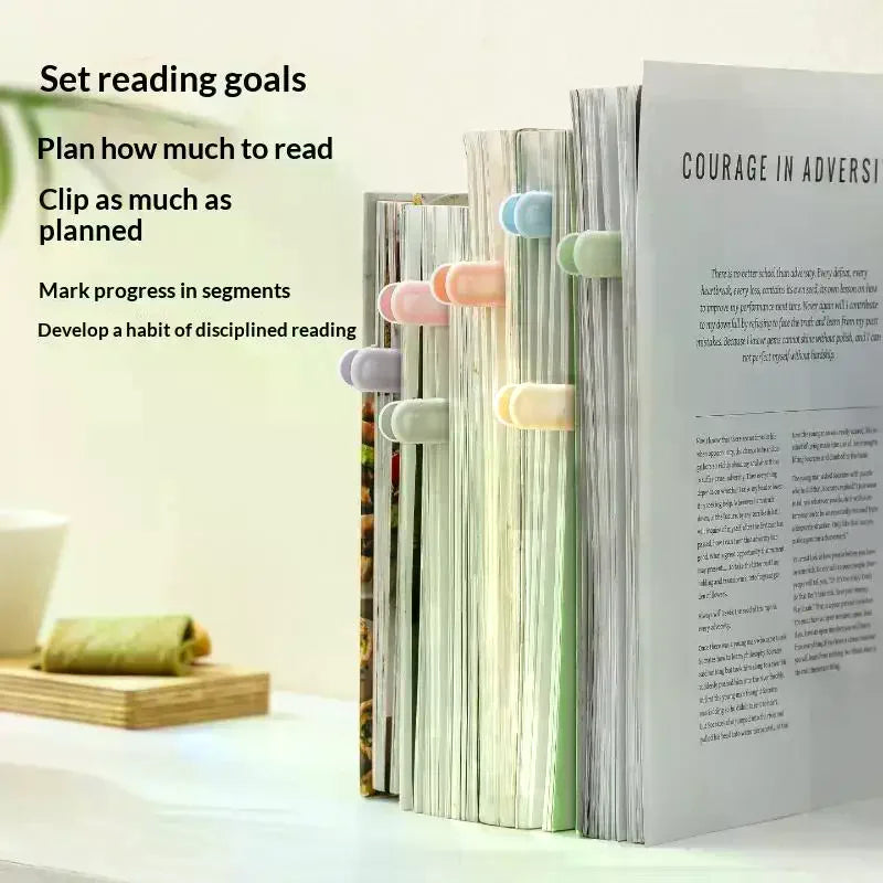 Automatic Page Following Bookmark Clip Transparent Reusable Anti-drop Qme