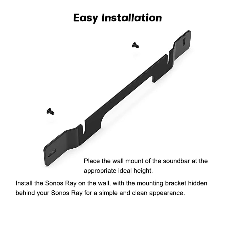 Soundbar Wall Mount Bracket Floating Mounting Accessories Sonos Ray Qme