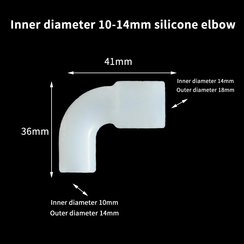 Fish Tank Irrigation Garden Elastic Right Angle Rubber Coupling Qme A4