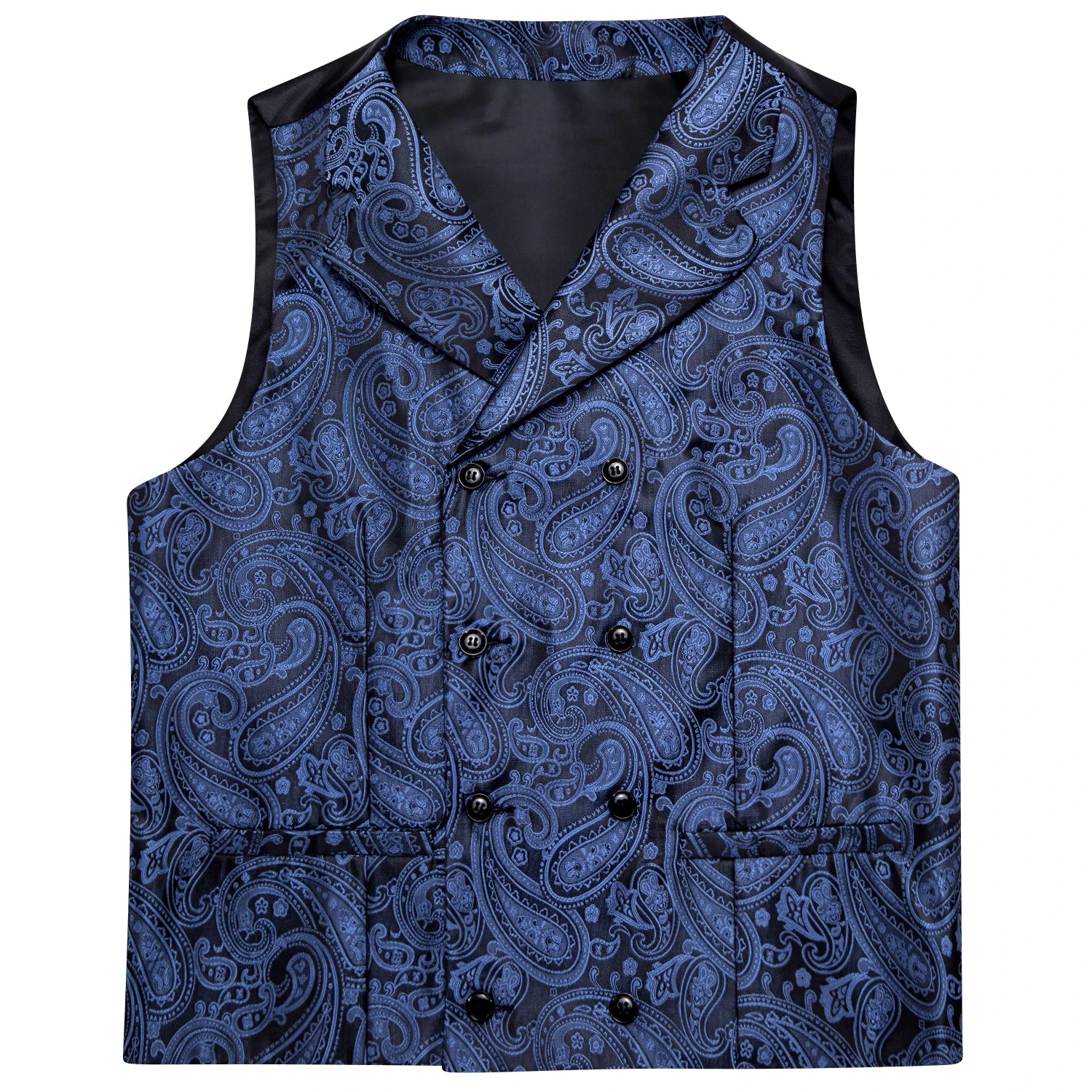 Men's Golden Paisley Vest Tie Hanky Cufflinks Luxury Tops Weddings Qme