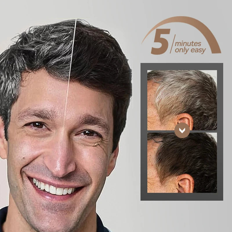Men's Beard Bubble Hair Dye 10 Packs Easy-to-use Foam Long-lasting Qme