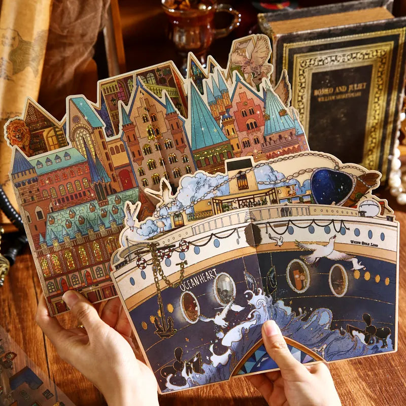 Miniature Storytelling Scene House Stickers, Art Collectible Stickers, A Must-Have for Craft Lovers to Kill Time Qme