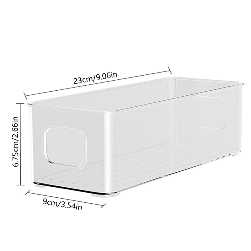 Makeup Organizer Refrigerator Bins Clear Stackable Plastic Food Qme