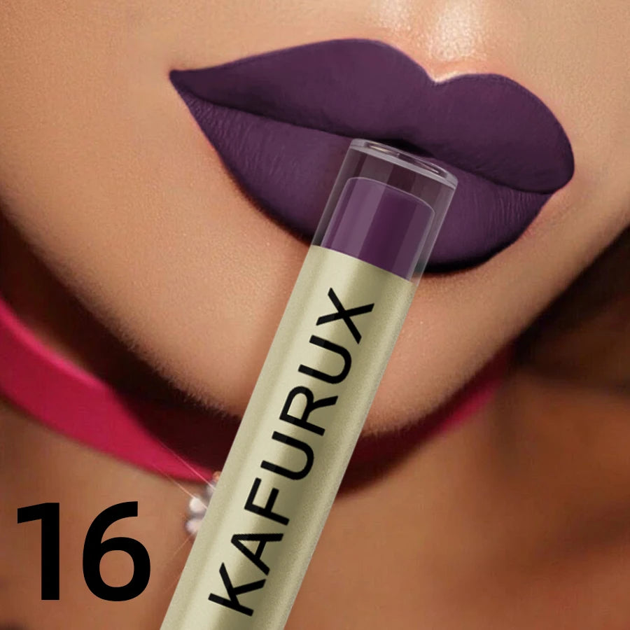 20 Colors Dark Brown Nude Liquid Lipsticks Waterproof Velvet Matte Qme 16