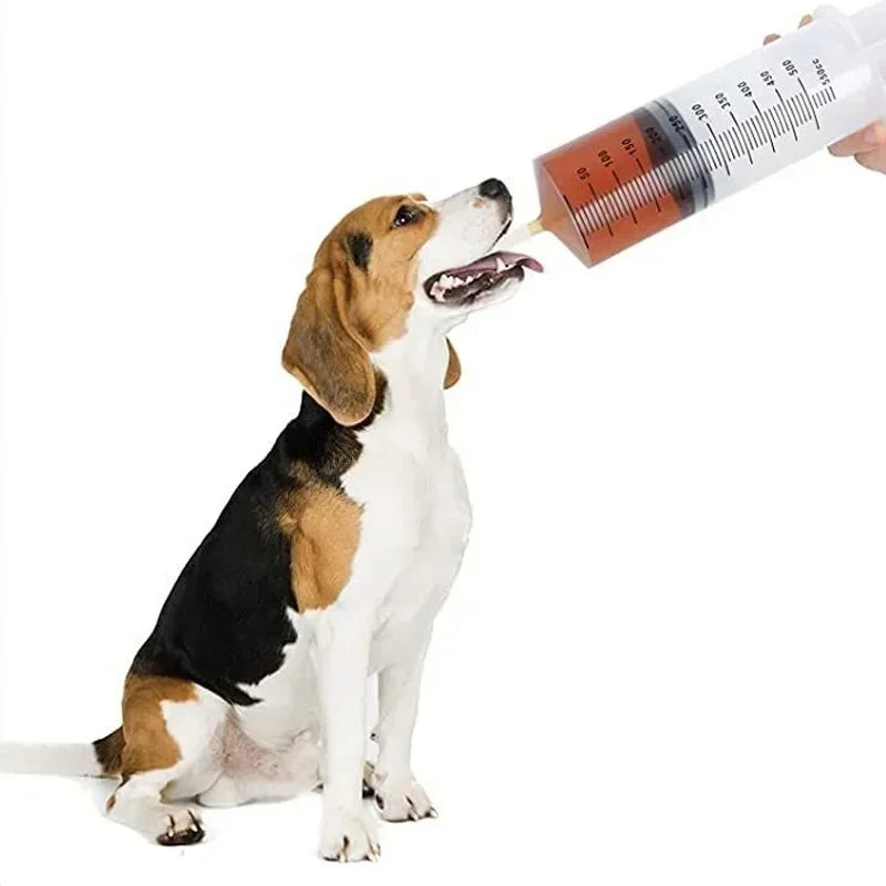 Large Vacuum Capacity Syringe 100/200/300/500ml Reusable Syringe Oil Pump with 1m Hose Pet Nutrition Feeding Metering Pump Qme