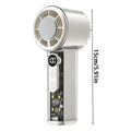 Cooling Handheld Fan 5000mAh USB Rechargeable with Lanyard 100 Speeds Handheld Mini Fan for Home Travel Dormitory Picnic Camping Qme China Mainland White
