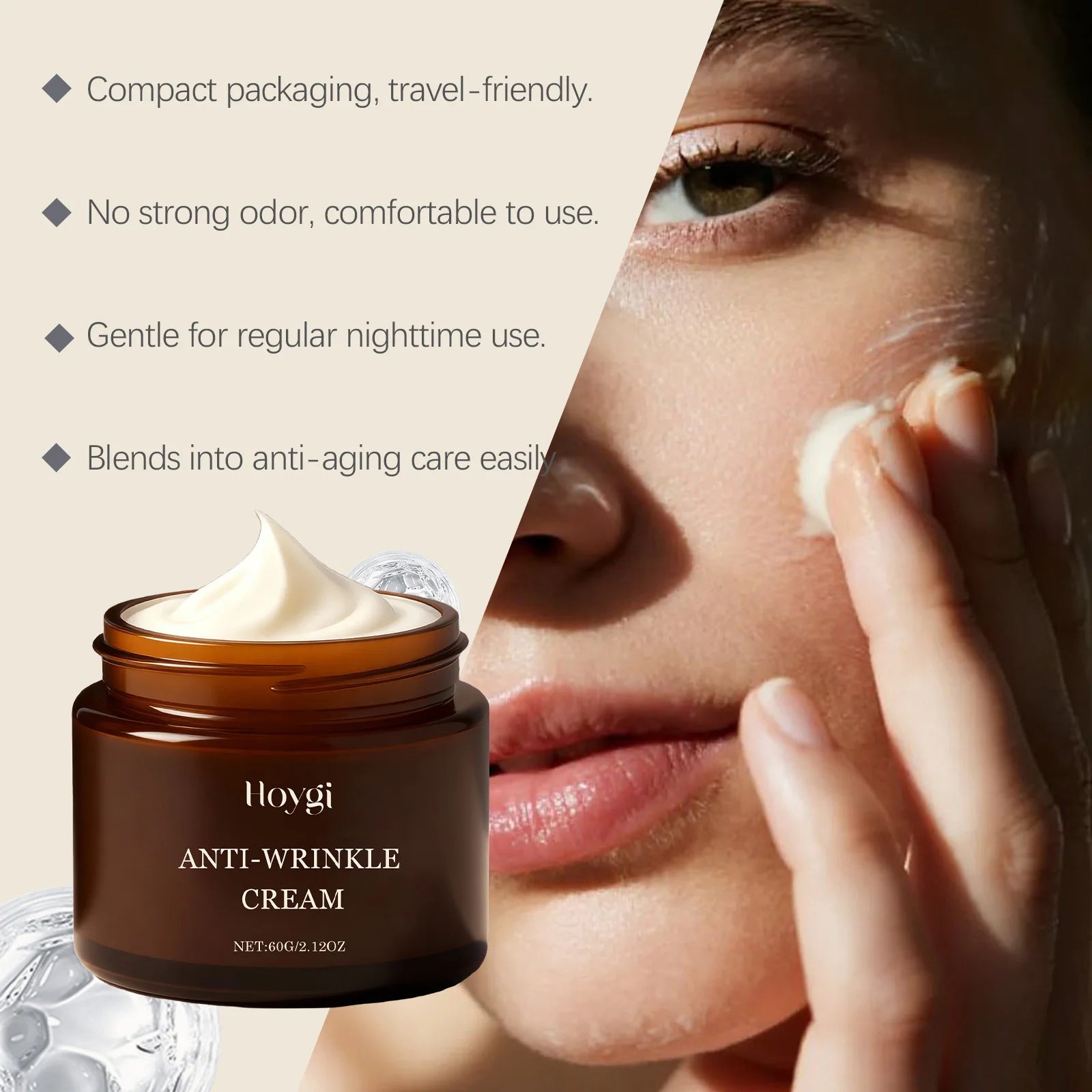 Retinol Skincare Set Anti-Wrinkle Cream Serum & Eye Balm for Moisturizing Firming Fade Fine Lines Brightening Face Eye Care Qme