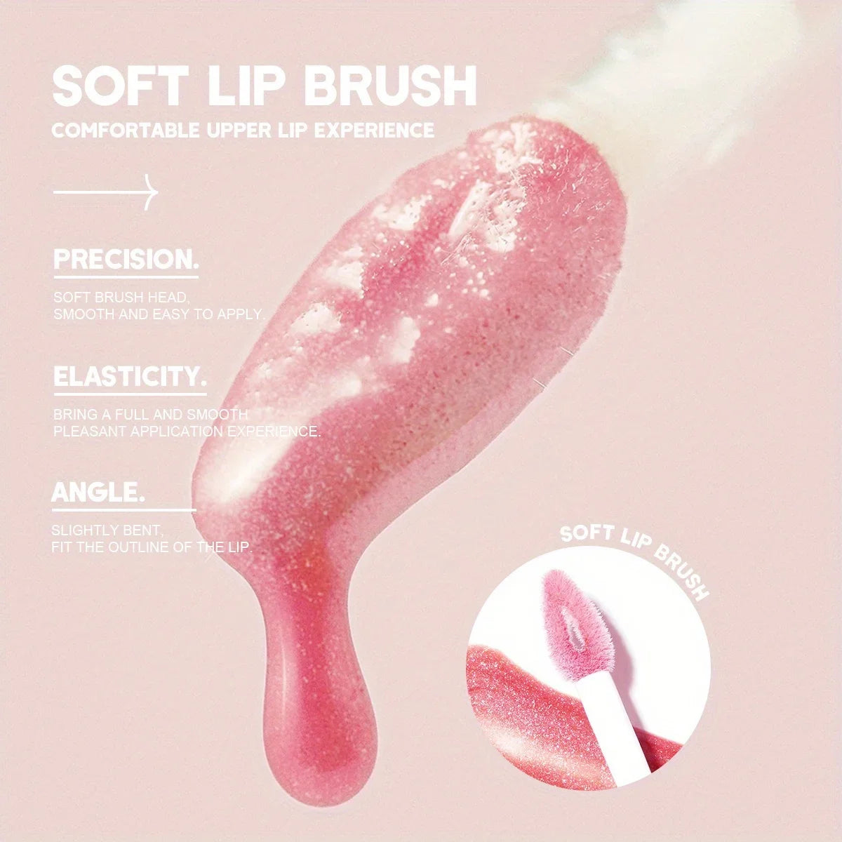 Moisturizing Lip Lacquer Sparkling Gel Gloss Shiny Glittery Glass Qme