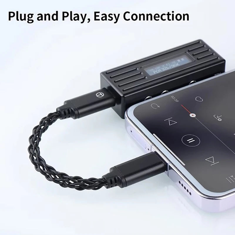 TRN Earphone Amplifier 8 Strand Silver Plated Wire C DAC Amp Upgrade Qme