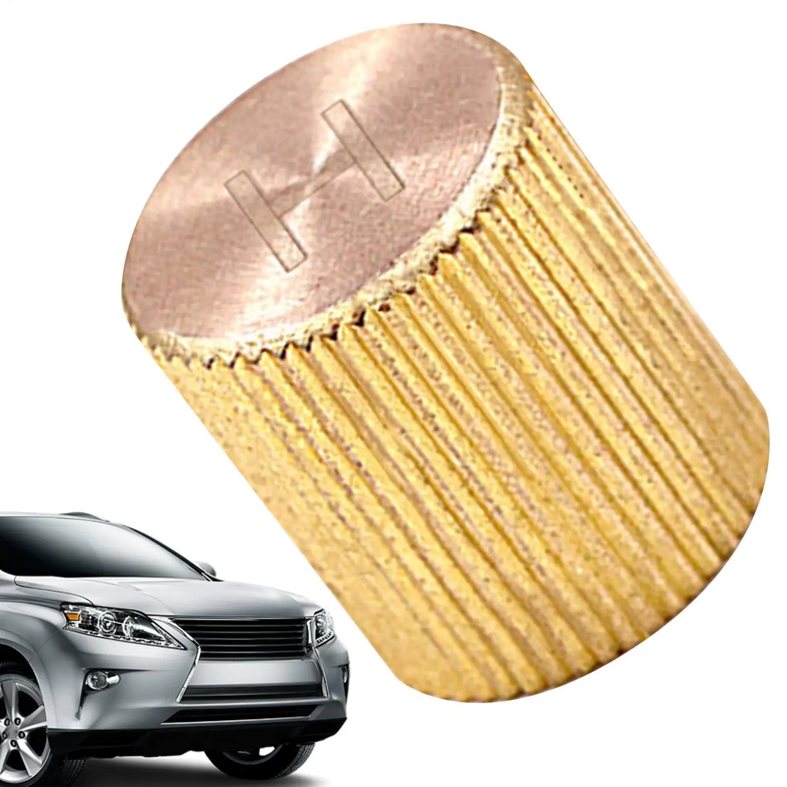 AC Service Valve Cap Leakproof Copper Dustproof Air Conditioner Cover Cap for Automotive Air Conditioner System Radiator Line Qme