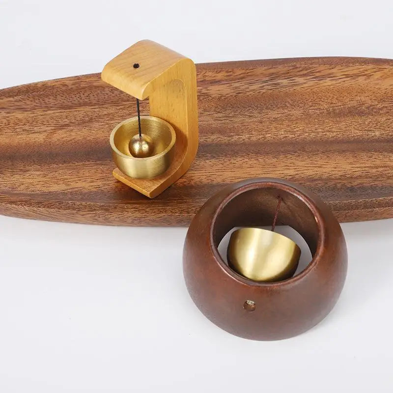 Black Walnut Wood Hanging Doorbell Wind Chimes Decor Wooden Magnetic Qme
