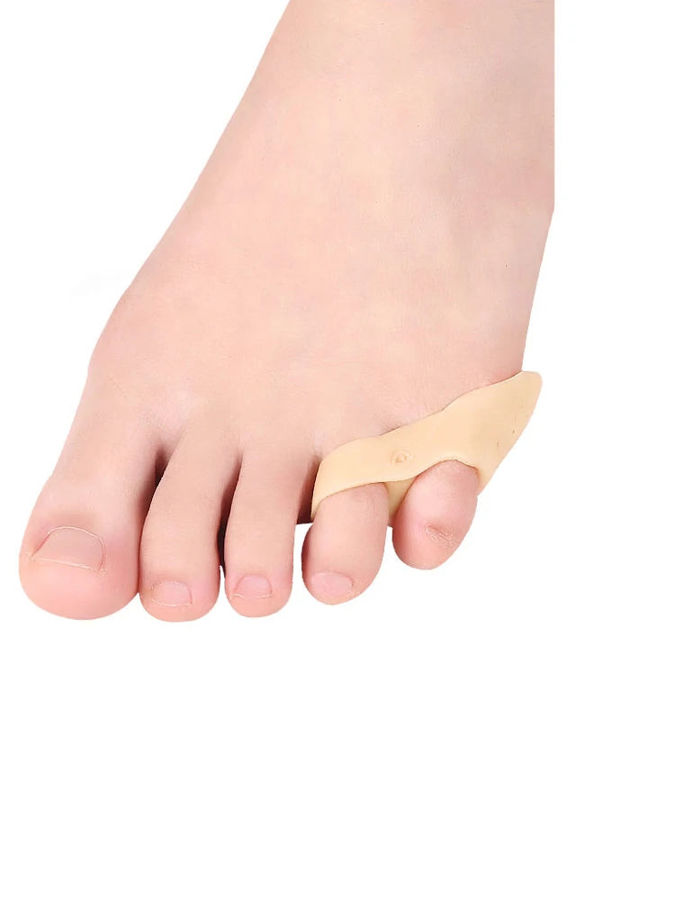 Gel Pinky Toe Separator Spacer Soft Little Guard Daily Foot Comfort Qme Beige-2Pcs