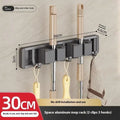 Mop Clip Stand Brush Rack Hanging Pipe Hook Kitchen Storage Bathroom Qme Gray 3hook