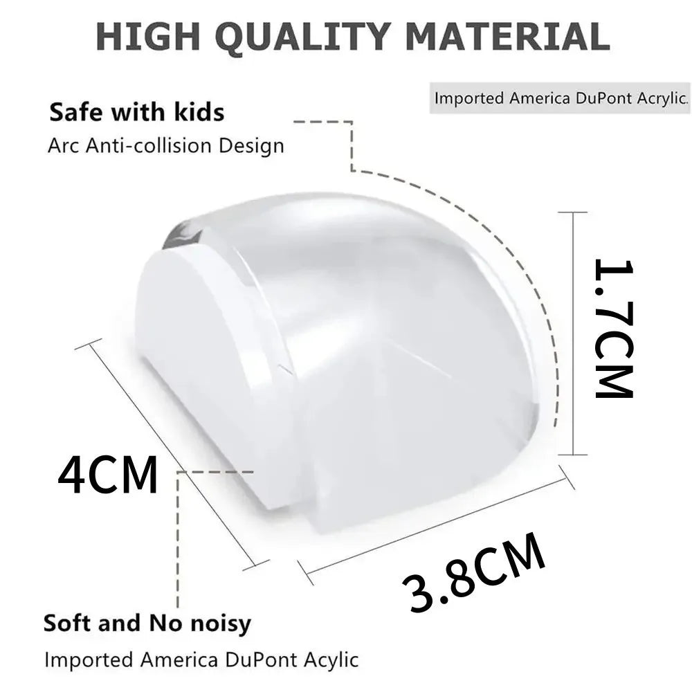 1/2/6PCS Transparent Door Stopper Self-adhesive Anti-collision Silent Door Stopper To Protect Walls Furniture Home Improvement Qme