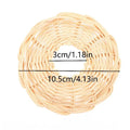 2Pcs Handwoven Rattan Lampshade Vintage Chandelier Hanging Light Cover Outdoor Camping Interior Lamp Shade Decoration Qme 2Pcs