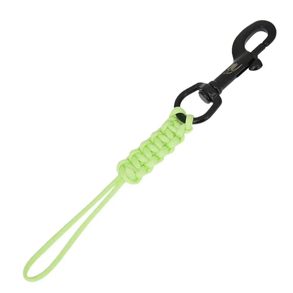 Diving Clip Lanyard Braided Portable Anti-Lost Strap Diving Ended Bolts Snap Buckle Practical Metal Clip Hook Diving Swivel Qme Light Green China Mainland