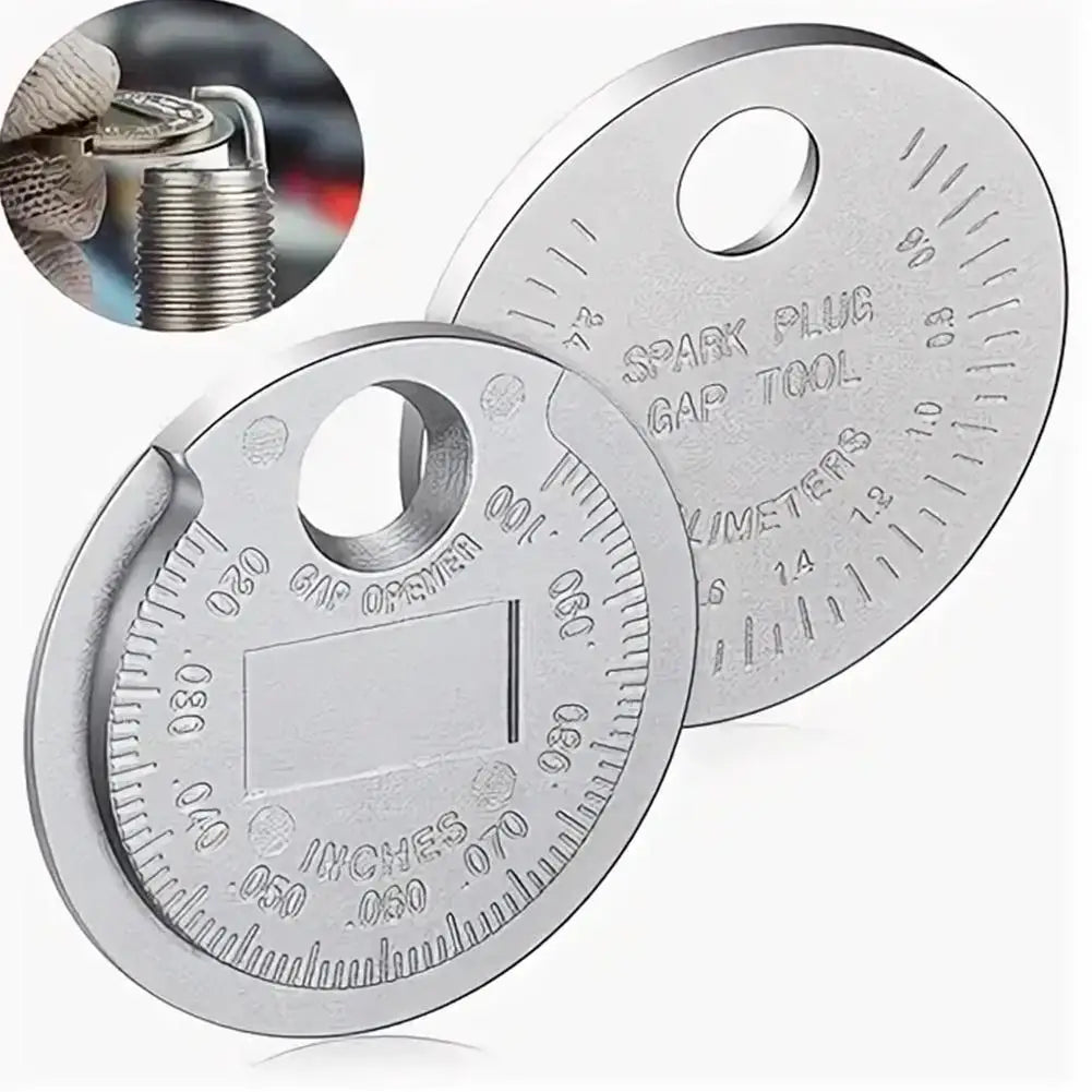 Spark Plug Gap Gauge, Accurate Engine Spark plug Gapping Tool from 0.020 to 0.100 In, Alloy Auto Wire Spark Plug Measuring Tool Qme