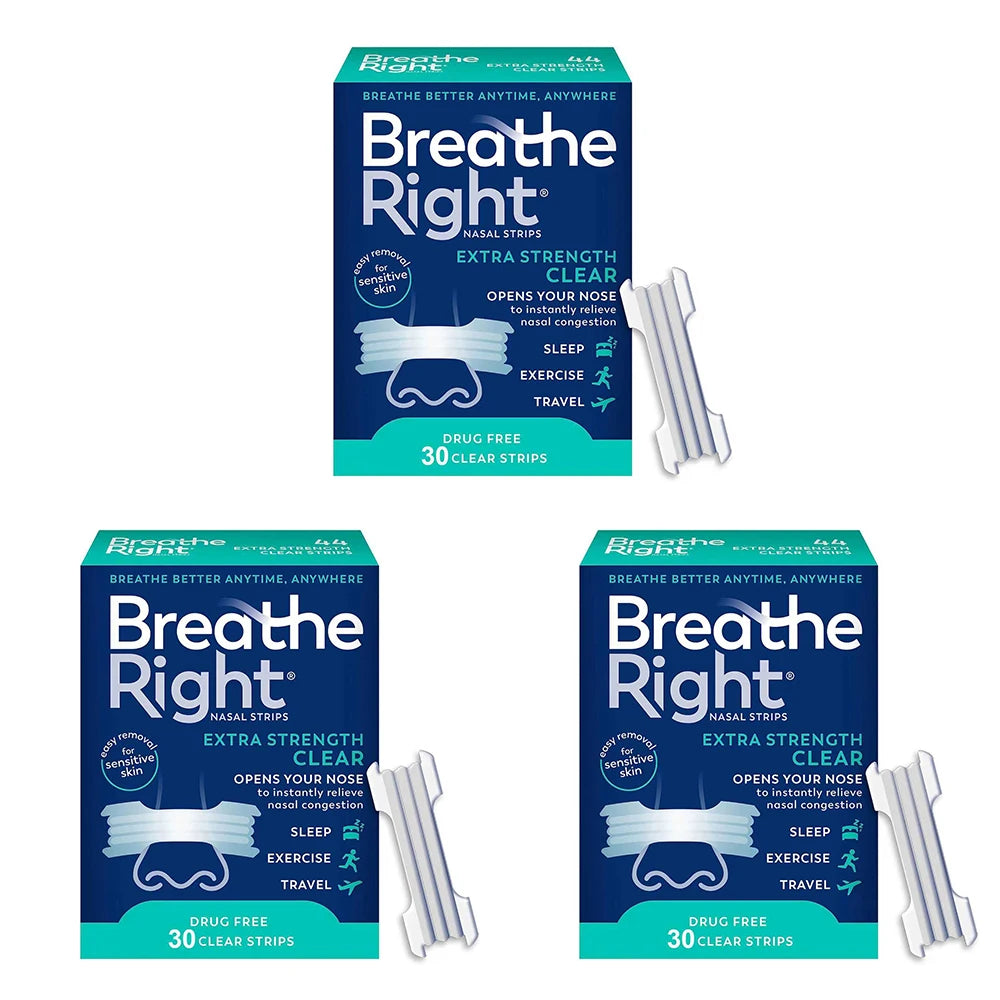 Anti-snoring Nose Strips Better Breathing Sleep Nasal Exercise Air Qme 3 boxes
