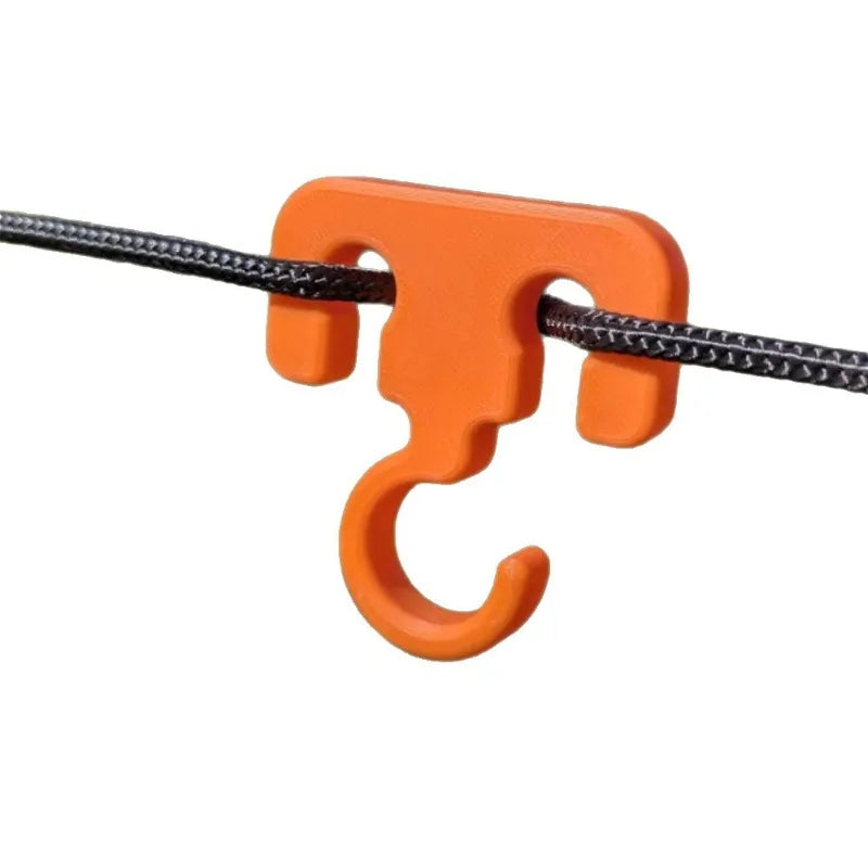 Portable Camping Hook Multifunctional Clothes Lanyard Qme Orange