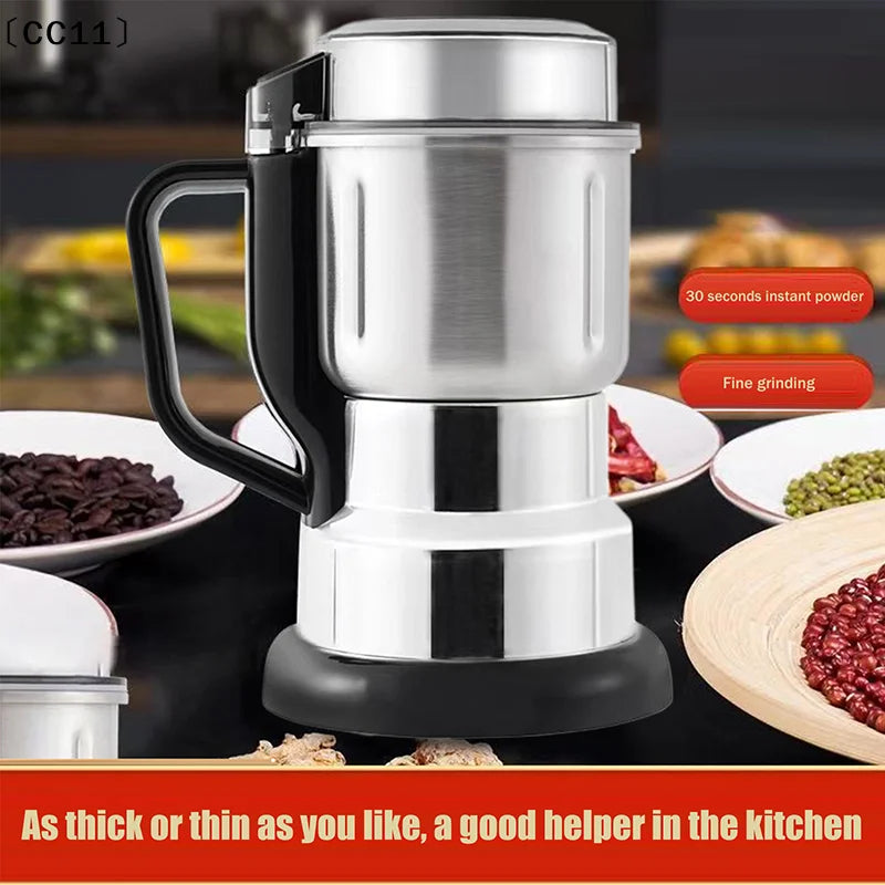 300W Electric Multifunction Coffee Grinder Kitchen Cereal Nuts Beans Qme