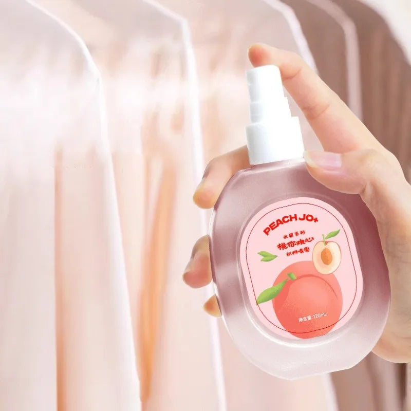 Fruit Pear Peach Grape Fragrance Clothing Deodorizer Spray Lasting Light Fragrance Deodorants Perfume Air Freshener Liquid 120ml Qme