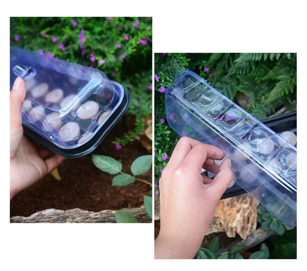 12 Holes Plastic Nursery Pots Planting Seed Tray Cells Grow Box Qme