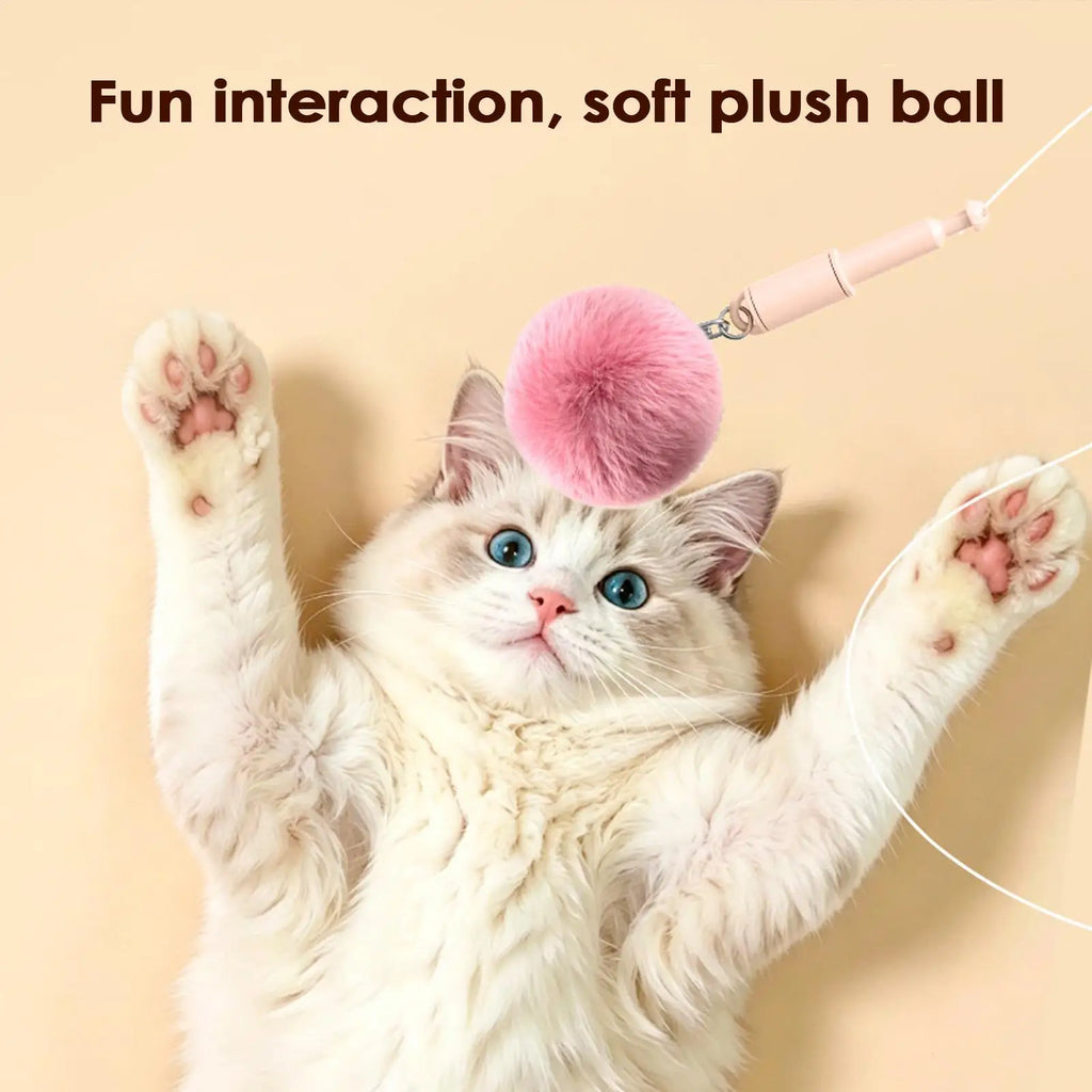 Interactive Wand Cat Toys Smart Automatic Retractable Teaser Stick Interactive Cat Toys For Indoor Kitten Exercise Exercise Play Qme
