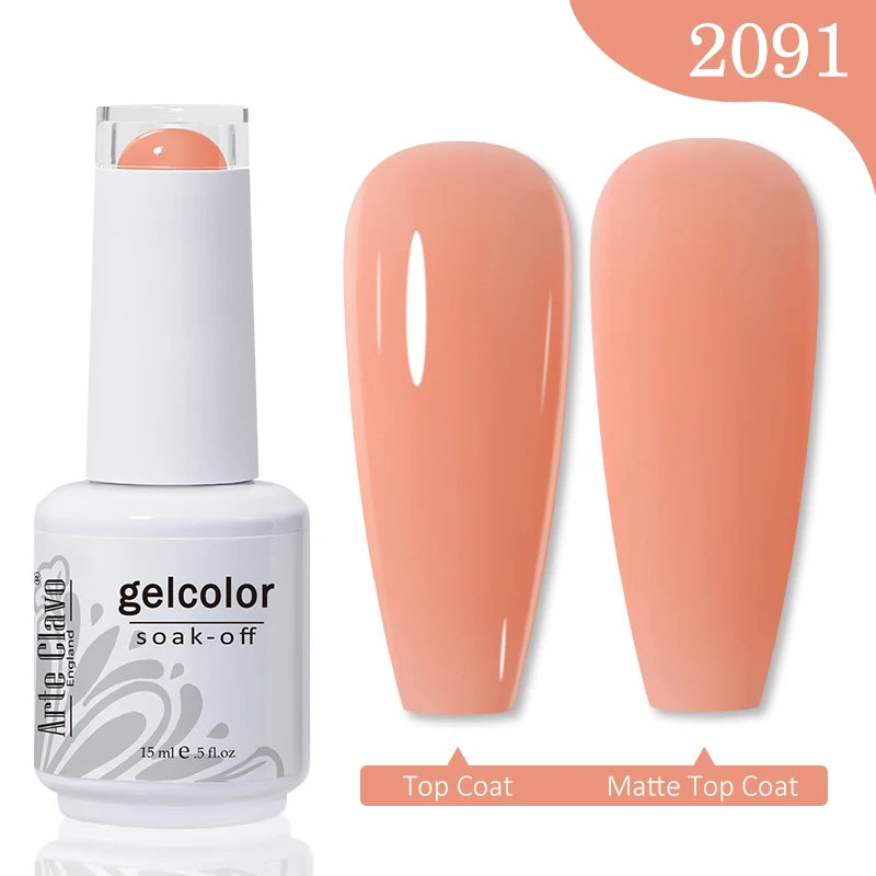 Arte Clavo Gel Nail Polishes Pink Nude Hybrid Lak Manicure