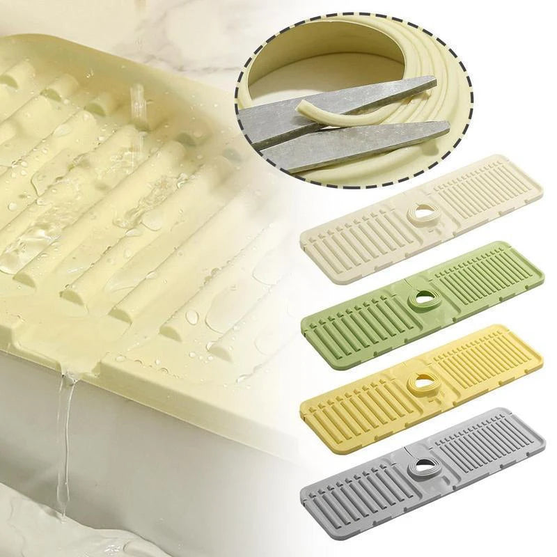 Foldable Water Tap Drain Mat Anti-splash Silicone Kitchen Sink Qme
