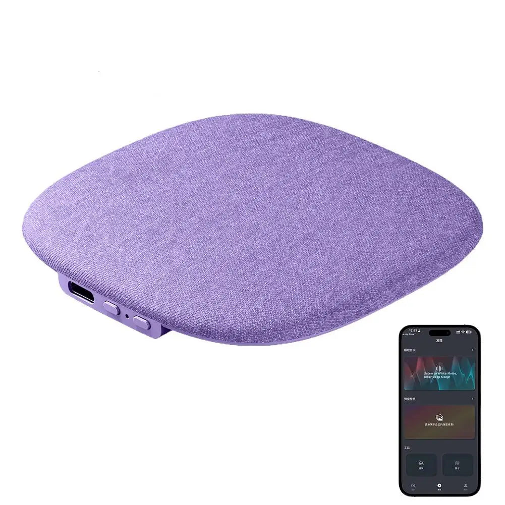 Under Pillow Speaker Sleeping Bluetooth Mini Bone Conduction White Qme Purple